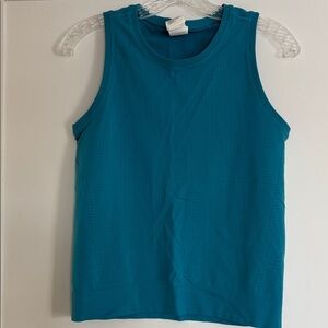 NWOT Athleta In Motion Tank XS Blue Athleisure Mesh Breathable Hiking
